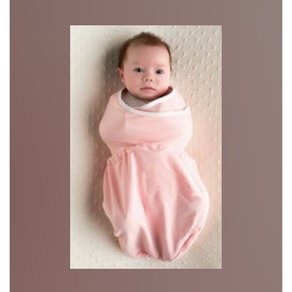 Ergobaby Sleep Tight Swaddler Pink Natural Cotton Knit Terry M/L 12-18 lb 2-6 Mo - Picture 1 of 8